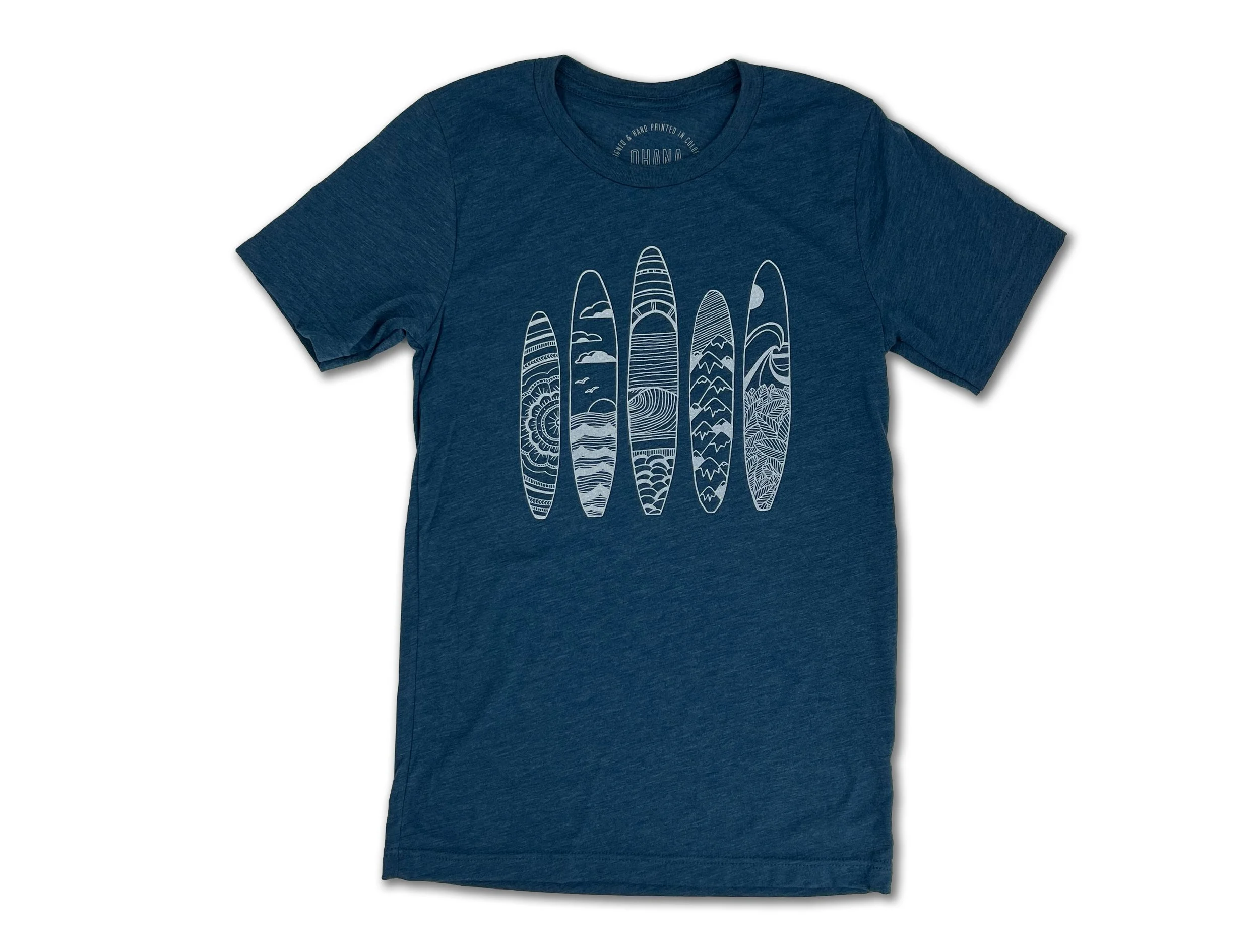 Surfboards Unisex T- Steel Blue — OHANA | Mountains. Beach. Adventure.